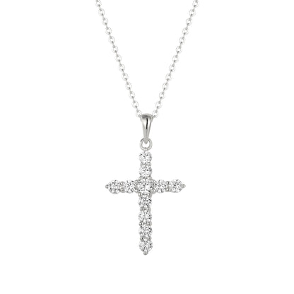 Square Zirconia Necklace - 925 Silver