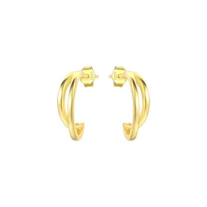 Dainty crystal hoop earrings • Zirconia crystals