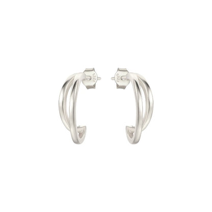 Dainty crystal hoop earrings • Zirconia crystals