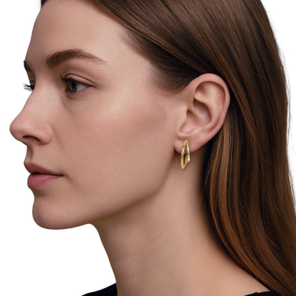 Dainty crystal hoop earrings • Zirconia crystals