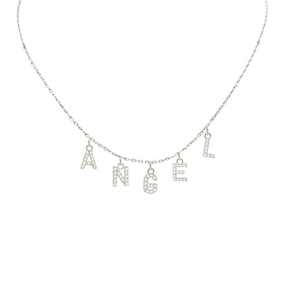 Bubble name necklace with letters
