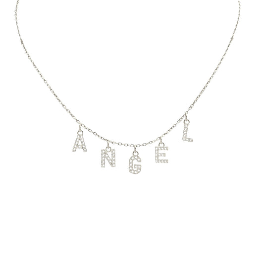 Bubble name necklace with letters