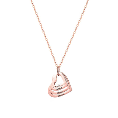 Square Zirconia Necklace - 925 Silver