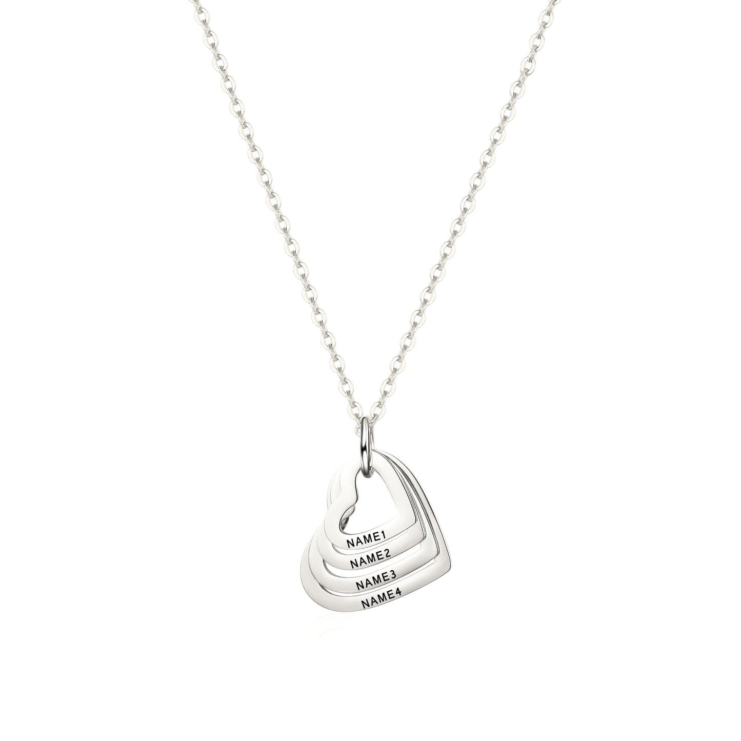 Square Zirconia Necklace - 925 Silver