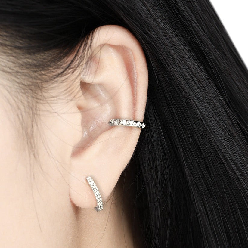 Hoop Ear Cuff 925 Sterling Silver - 0.6-0.9 mm thickness