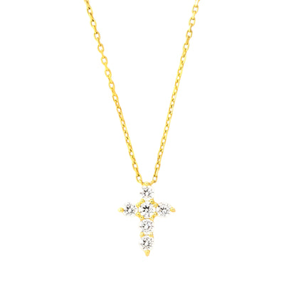 Square Zirconia Necklace - 925 Silver