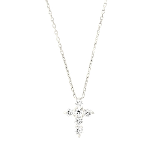 Square Zirconia Necklace - 925 Silver