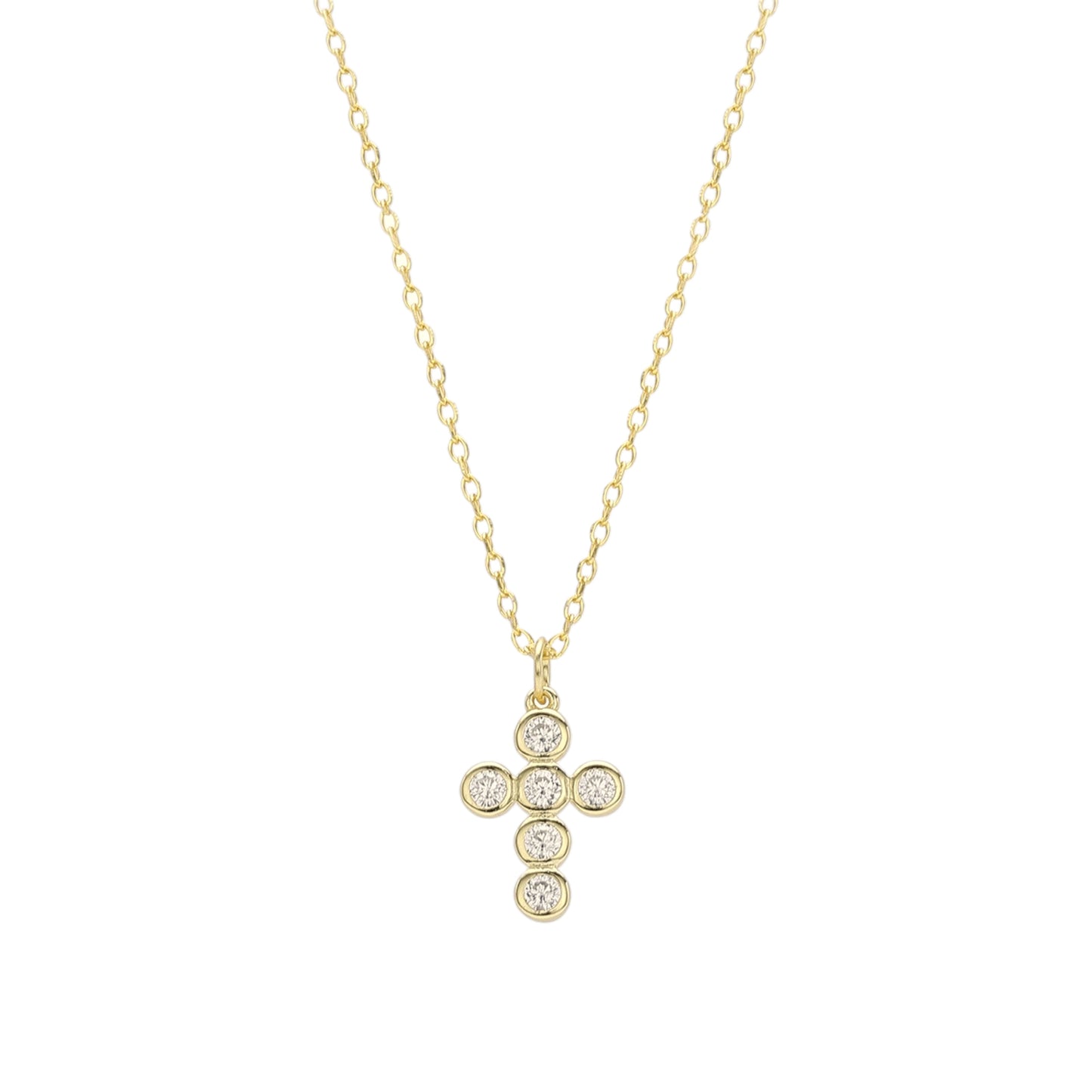 Square Zirconia Necklace - 925 Silver