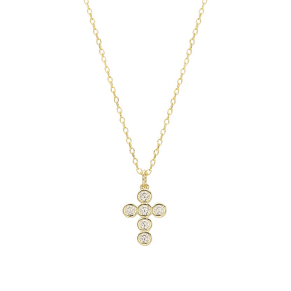 Square Zirconia Necklace - 925 Silver