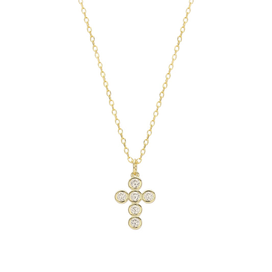 Square Zirconia Necklace - 925 Silver