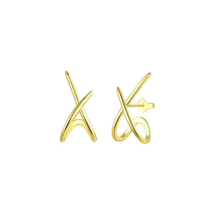 Dainty crystal hoop earrings • Zirconia crystals