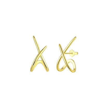 Dainty crystal hoop earrings • Zirconia crystals