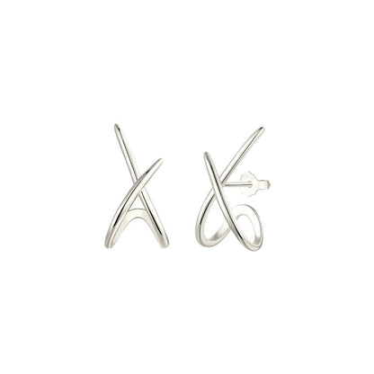Dainty crystal hoop earrings • Zirconia crystals