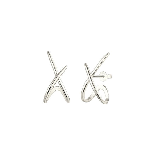 Dainty crystal hoop earrings • Zirconia crystals