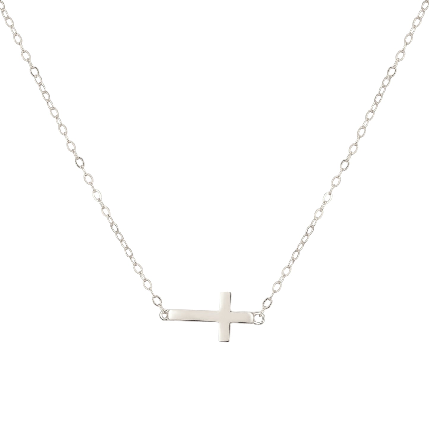 Square Zirconia Necklace - 925 Silver