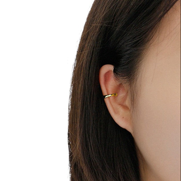 Hoop Ear Cuff 925 Sterling Silver - 0.6-0.9 mm thickness