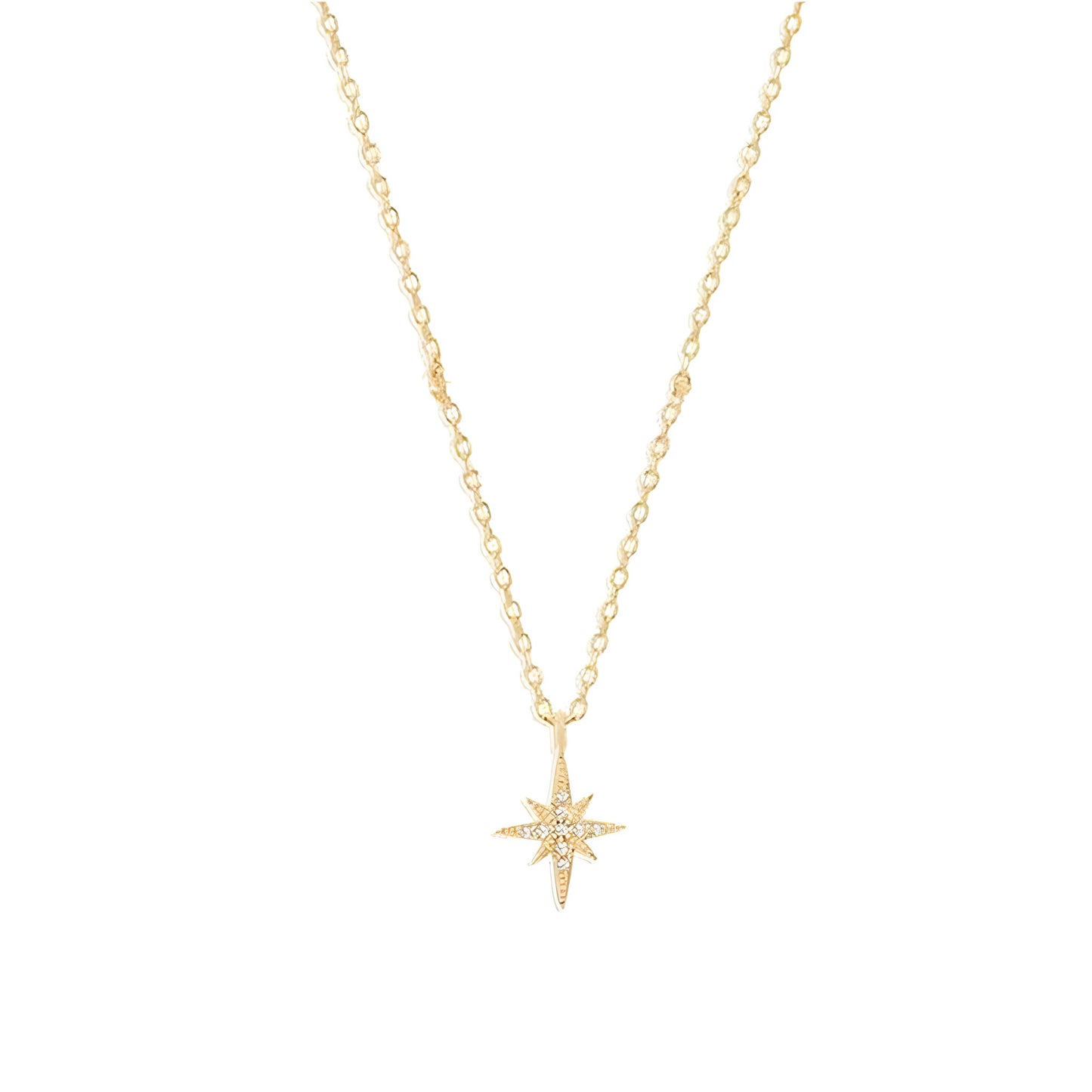 Square Zirconia Necklace - 925 Silver