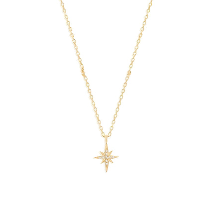 Square Zirconia Necklace - 925 Silver