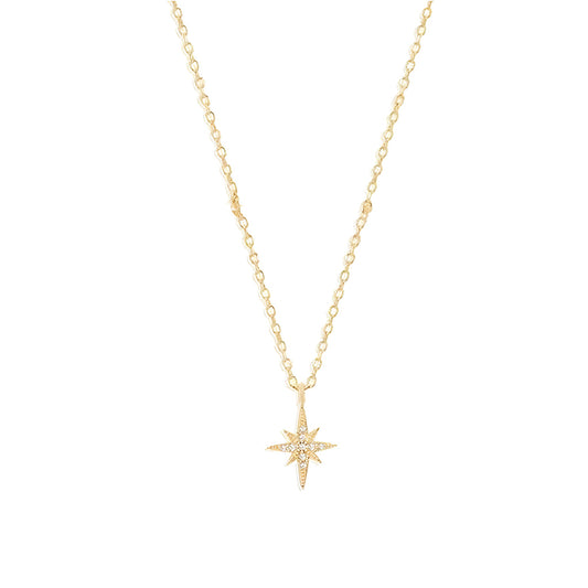 Square Zirconia Necklace - 925 Silver
