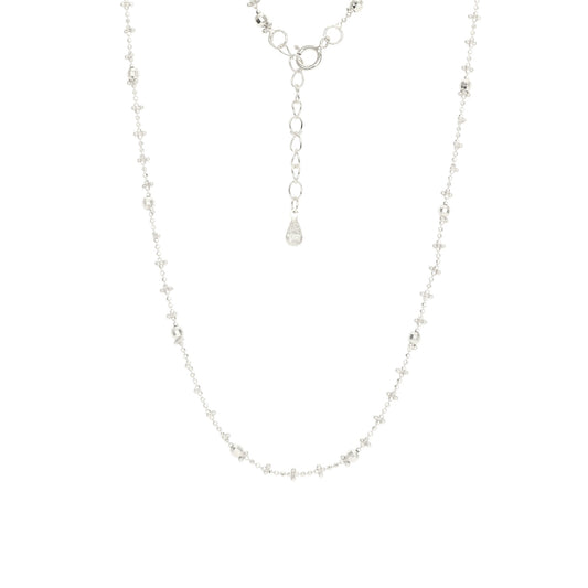Square Zirconia Necklace - 925 Silver