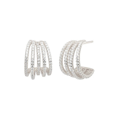 Rose stud earrings - 925 Sterling Silver