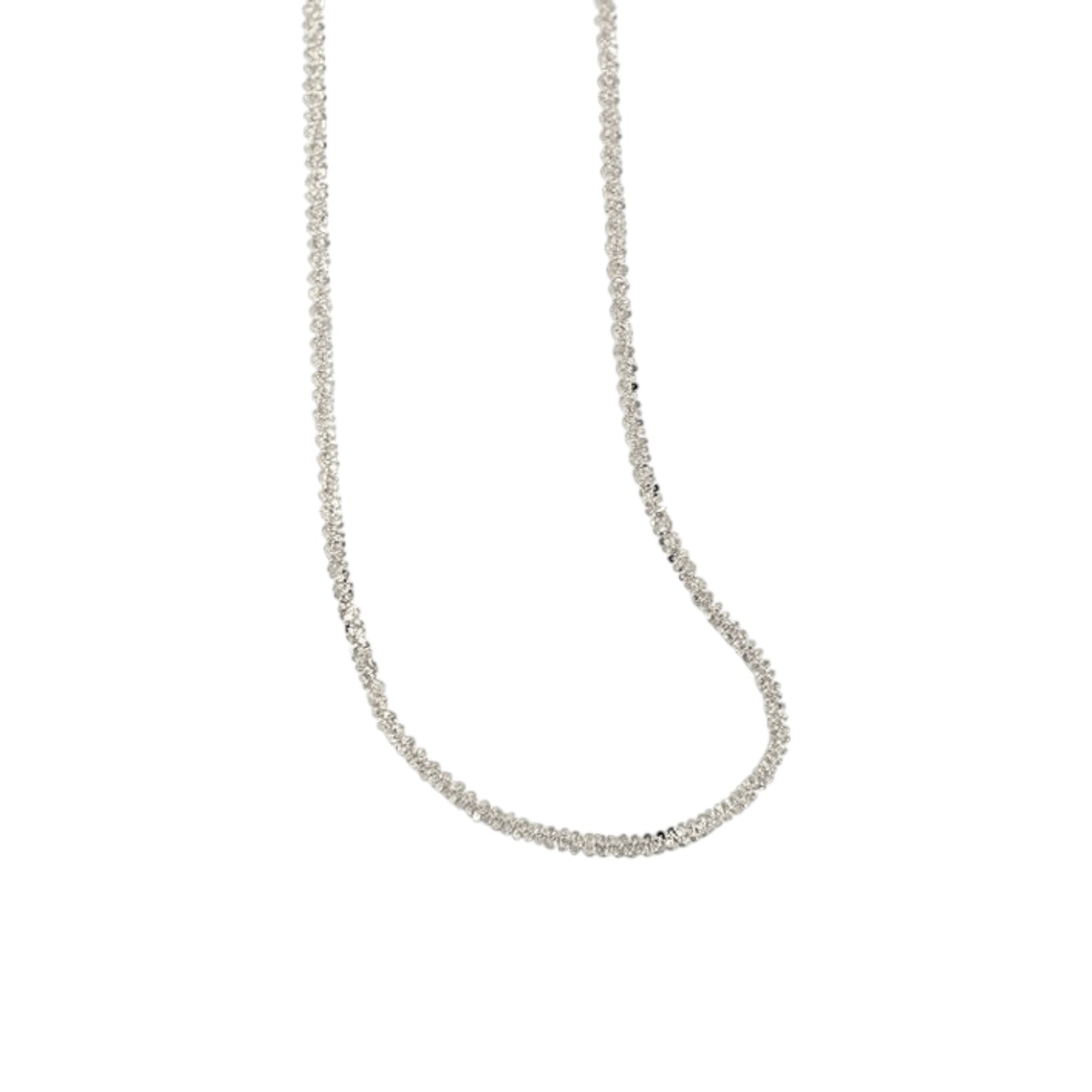 Square Zirconia Necklace - 925 Silver
