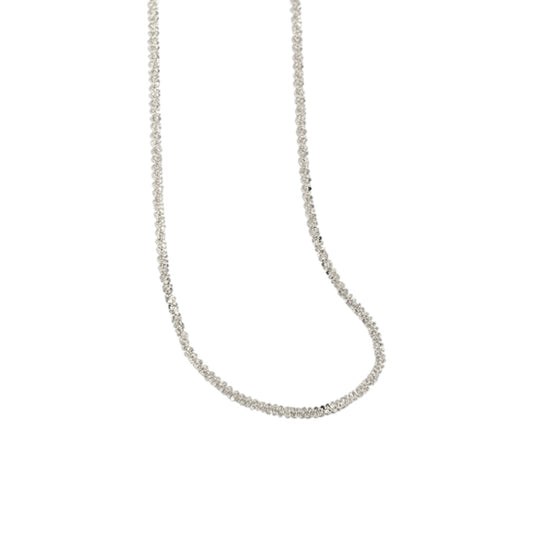Square Zirconia Necklace - 925 Silver