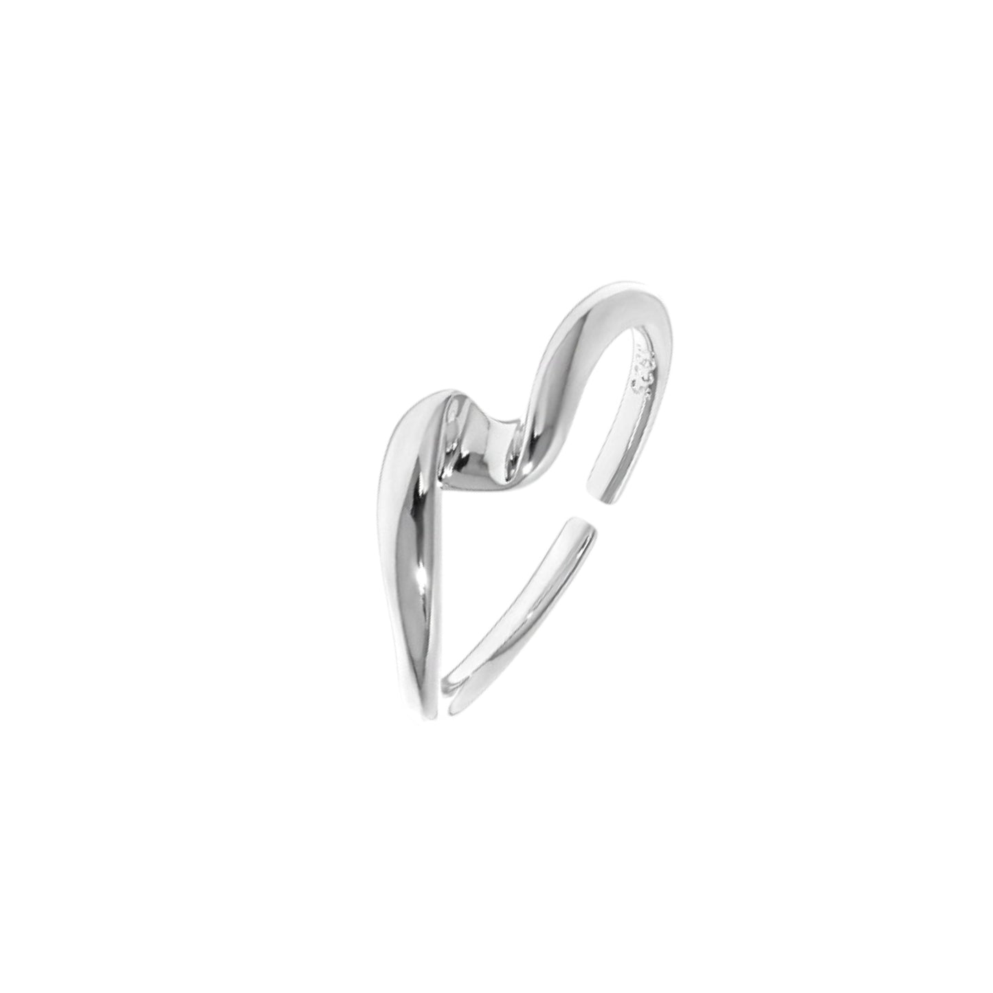 Gold Abstract Ring • 925 Sterling Silver Open Ring