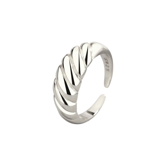 Gold Abstract Ring • 925 Sterling Silver Open Ring