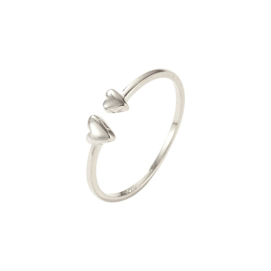 Gold Abstract Ring • 925 Sterling Silver Open Ring