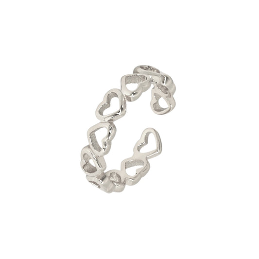Gold Abstract Ring • 925 Sterling Silver Open Ring