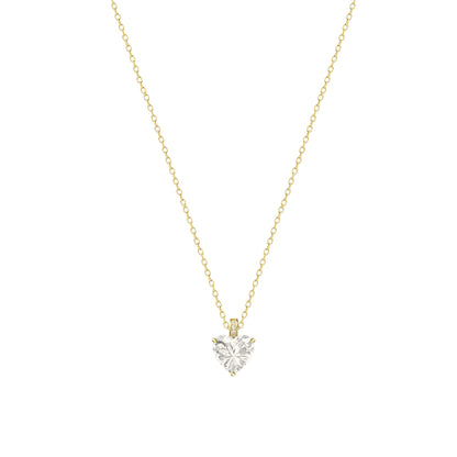 Square Zirconia Necklace - 925 Silver