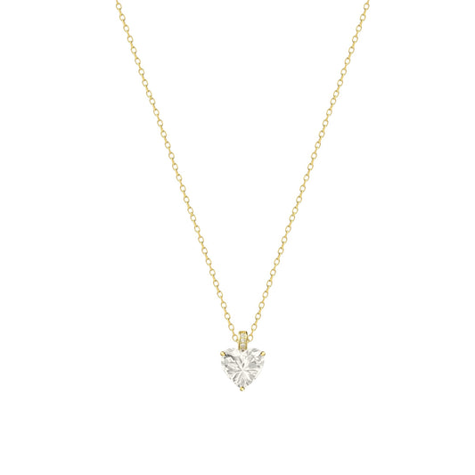 Square Zirconia Necklace - 925 Silver
