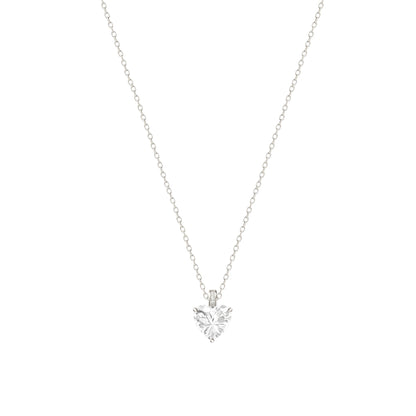 Square Zirconia Necklace - 925 Silver