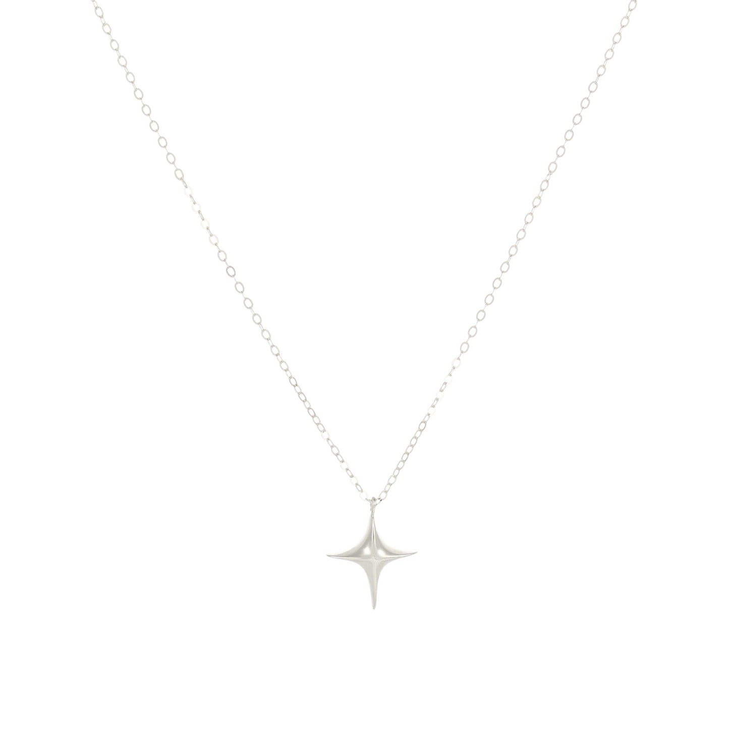 Square Zirconia Necklace - 925 Silver