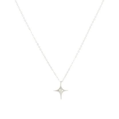 Square Zirconia Necklace - 925 Silver