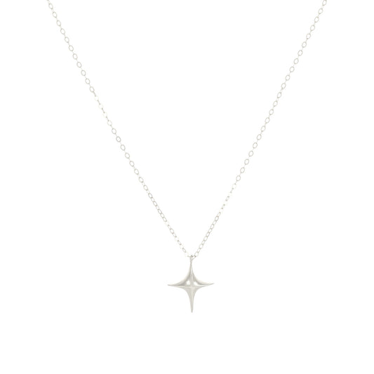 Square Zirconia Necklace - 925 Silver