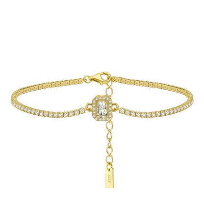 Endless bracelet with zirconia stones - 925 silver