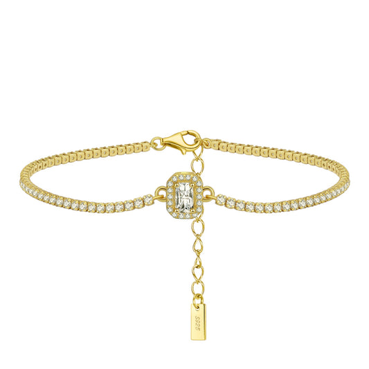 Endless bracelet with zirconia stones - 925 silver