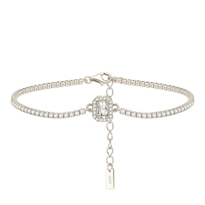 Endless bracelet with zirconia stones - 925 silver