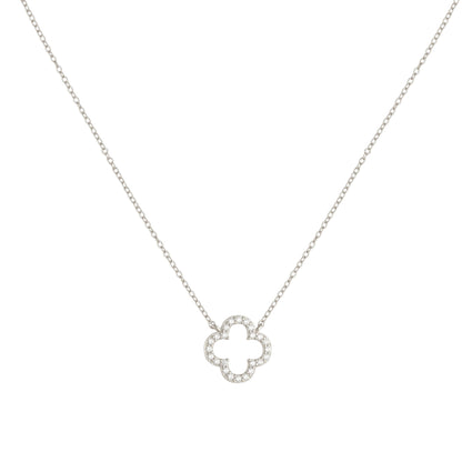 Square Zirconia Necklace - 925 Silver