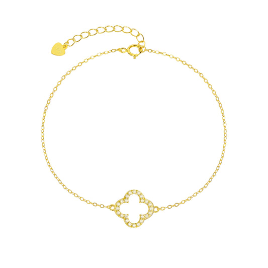 Endless bracelet with zirconia stones - 925 silver