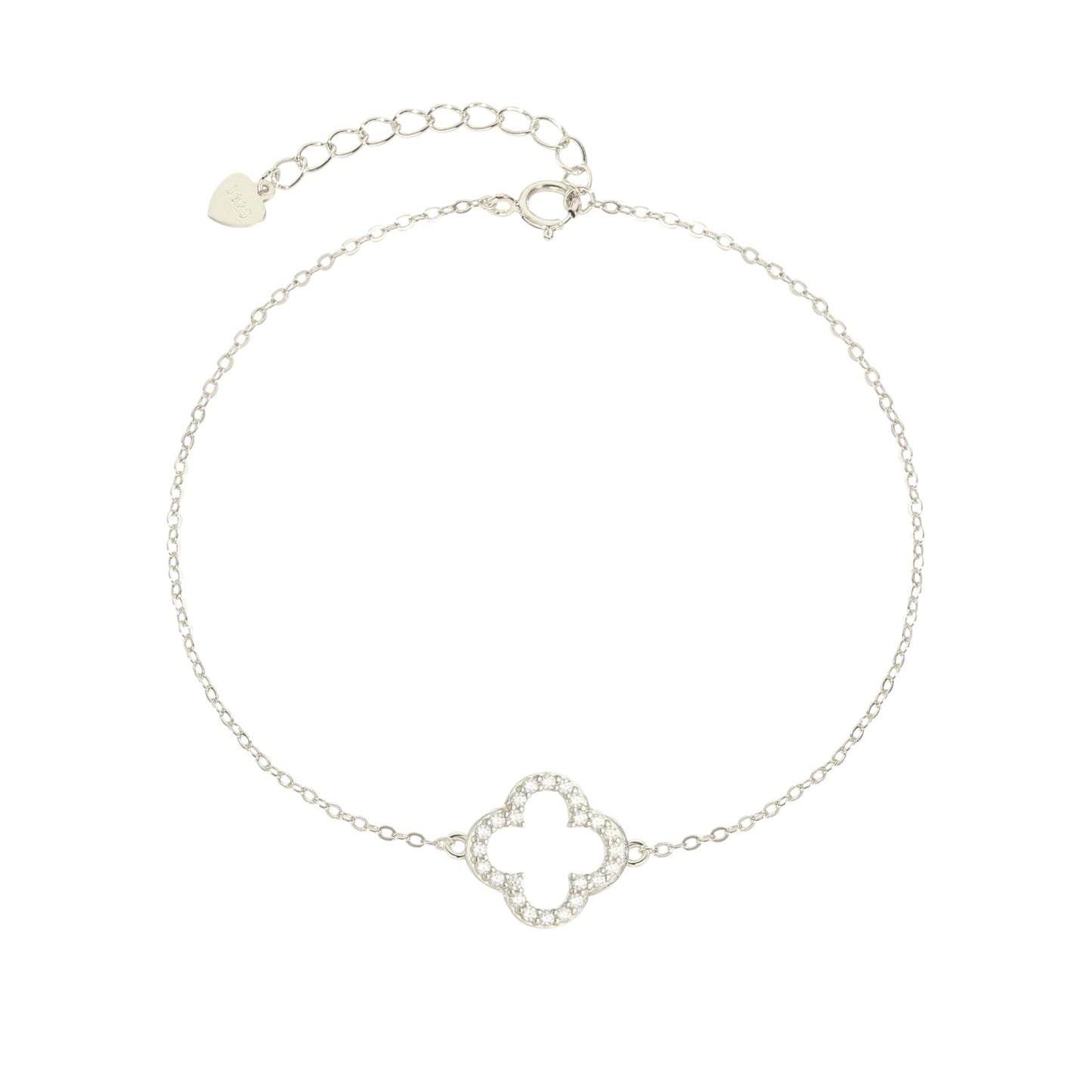 Endless bracelet with zirconia stones - 925 silver