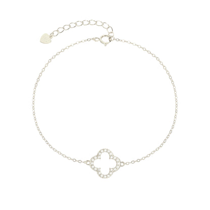 Endless bracelet with zirconia stones - 925 silver