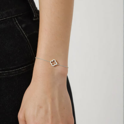 Endless bracelet with zirconia stones - 925 silver