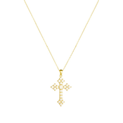 Square Zirconia Necklace - 925 Silver
