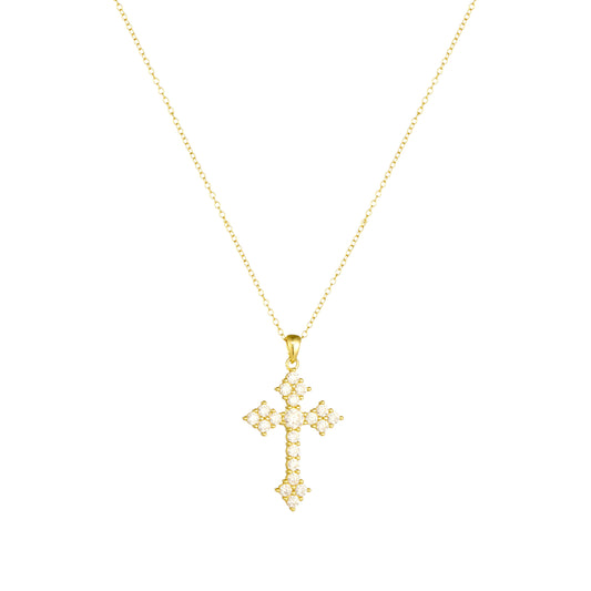 Square Zirconia Necklace - 925 Silver