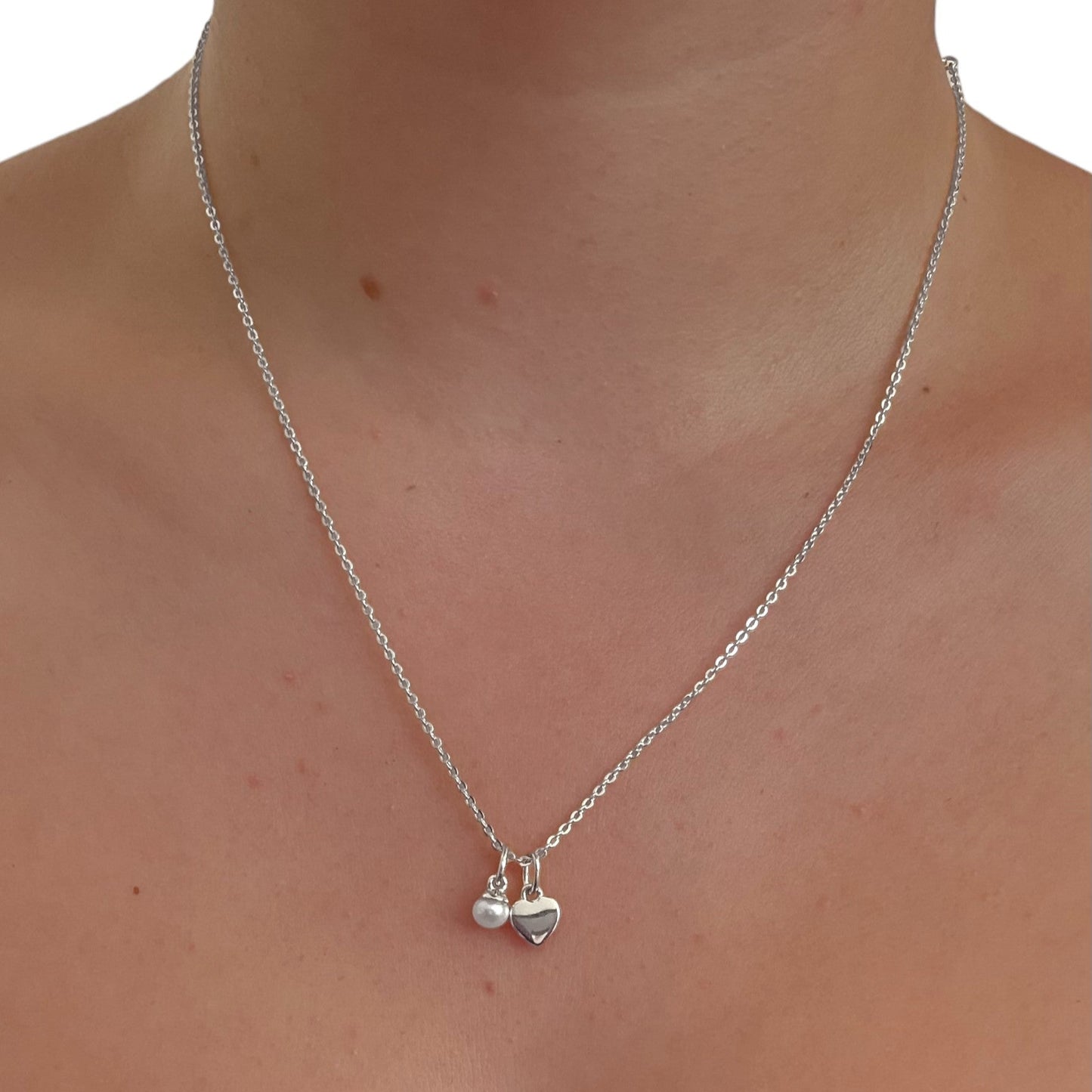 Square Zirconia Necklace - 925 Silver