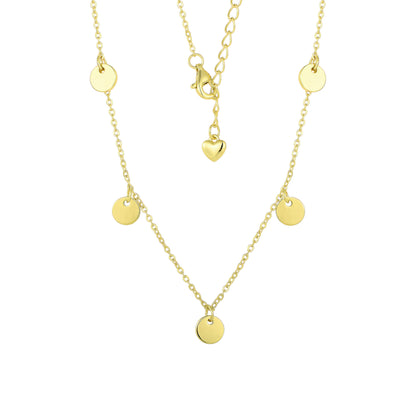 18k Silver Cross Necklace Gold