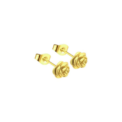 Rose stud earrings - 925 silver
